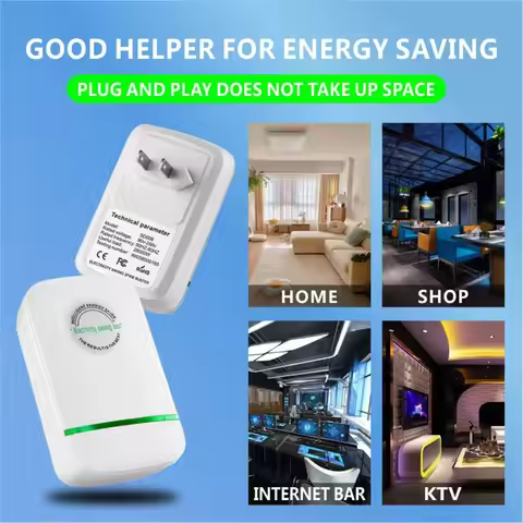 Electricity Saver Pro Power Energy Saving Device 90V-250V EU Plug Voltage Stabilizer for Home Office
