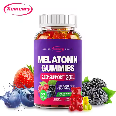 Melatonin Gummies - Sleep Aid, Relieve Stress, Fall Asleep Quickly, Improve Sleep Quality, Promote D