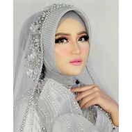 Bridal Veil Shawl Slayer bridal hijab bridal shawl bridal hijab bridal Slayer veil bridal muslim