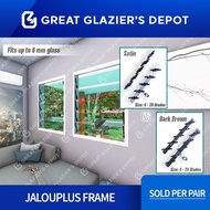 Jalouplus Jalousie Frame 11-16 Blades for Louver Window 1 Pair (Left and Right Frame)