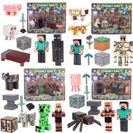 NEW!!▣ icf630 Minecraft peripheral toys building blocks minifigures cake ornaments Steve Creeper educational model dolls