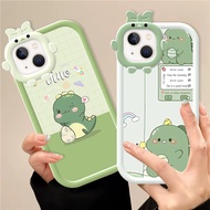 Little Green Dinosaur The Cartoon Case for OPPO  Reno 3 4 5 6 7 7se 8 Pro 9 10 5G SOFT Cover DCG