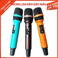Micro loa kéo chống hú hợp kim toàn phần bắt sóng xa củ micro k8 cực bén micro loa kéo nhiều màu