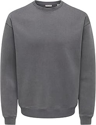 Men's Onslarry Eflow RLX LS Washed Crew Sweat Onslarry Eflow RLX Ls Washed Crew Sweat (Pack of 1)