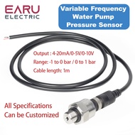Pressure Transducer Pressure Transmitter Water Pump Sensor Cable 1m -1-0Bar 0-1Bar 4-20mA 0-5V 0-10V