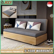 JCCY  Sofa Bed Living Room Foldable Day-bed Multifunctional Sofa Bed Solid Wood with Storage