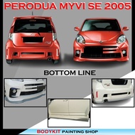 PERODUA MYVI 2005-2010 SE BOTTOM LINE STYLE FULLSET SKIRTING MATERIAL PU BODYKIT