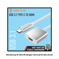 Ventuz Converter Type-C to HDMI Adapter – USB-C to HDTV 4K 60Hz for Laptop, MacBook, hp, TV, Project