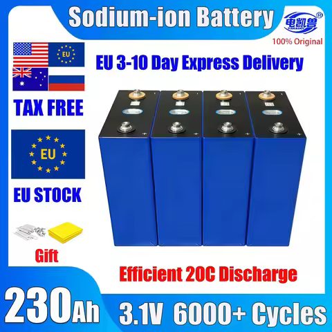 DIANKAISHOU Grade A 230Ah Sodium-Ion 3.1V Battery 20C Discharge Rechargeable 2.9V Cell Pack for 12V 