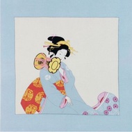 京都風呂敷包巾-浮世繪 二巾-鼓美人(水)