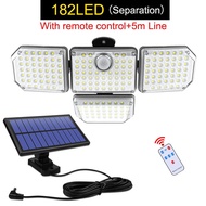 20w Solar Light 122/333led IP65 Waterproof Outdoor Indoor Solar Garden Lamp With Adjustable Head Wid