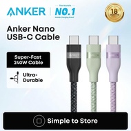 Anker Nano USB C Cable PD 240W Nylon Fast Charging Type C Cable for Multiple Smart Phone Devices