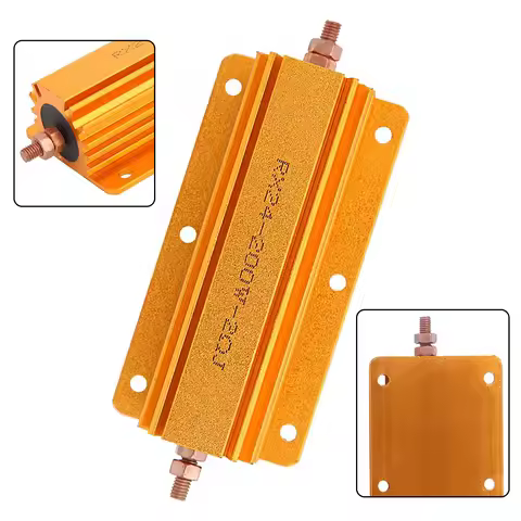 1pcs RX24 200W Aluminum Power Metal Shell Case Wirewound Resistor 1R 2R 4R 8R Ohm
