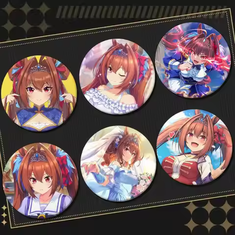 Daiwa Scarlet Hot Anime Umamusume Cute Badges Pins Lapel Pins Hat Pins Brooches Gifts Decor Backpack