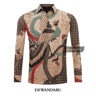 KEMEJA Original Batik Shirt With Sogan Motif, Men's Batik Shirt For Men, Slimfit, Full Layer, Long Sleeve, Long Sleeve