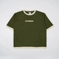 420F OversizedOlive T Shirt Oversize Cotton T Shirt Boxy T Shirt