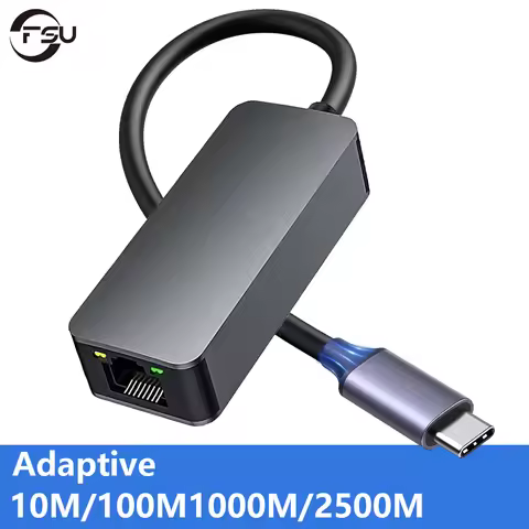 FSU USB/USB C TO RJ45 2.5G Adaptive 10M/100M/1000M/2500M USB/Type-C External network card for Notebo