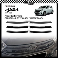 Perodua Axia 2017-2022 Front Grille Trim Carbon Black Cover Accessories Bodykit Gearup