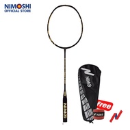 NIMO Raket Badminton SPACEX 200 Black Gold FREE Tas Grip Wave