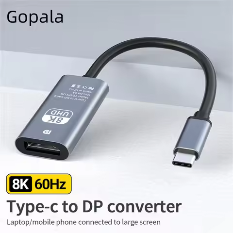 8K@60Hz USB C to DisplayPort 1.4 Cable 4K@144Hz Type C DP Thunderbolt 4/3 Video Cord For iPhone 15 1