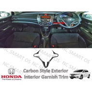 Honda City GM2 GM3 TMO 2008-2013 Steering Wheel Carbon Interior Cover Trim