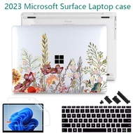 【4in1】Flower Cluster Protective Case Microsoft Surface Laptop 13.5 15 inch Go 2 (2022) Surface Laptop 3/4/5 13.5inch Metal version/cloth version