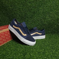 Vans Old Skool Cork Twill Pack Navy White Shoes