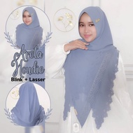 DEWISASHOP- INSTANT HIJAB ARETA HOUDIE Blink Softpad Ceruty Babydoll Premium Lassercut
