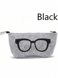 1入組方便個性化毛氈眼鏡盒太陽眼鏡袋收納袋