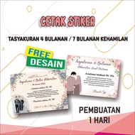 Print 4 Month Thanksgiving Stickers 7 Month/