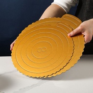 Thick yellow cake base paper tray, birthday cake base, cake base, home use 4/6/8/10inch golden bakin