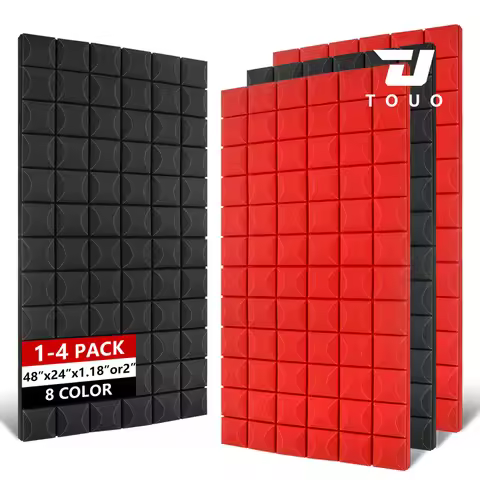 TOUO Mushroom Soundproof Panels 1-4Pack 47.2"x23.6" Acoustic Foam Tiles for Studio, Bar and Home The
