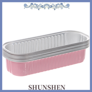 ShShShen ถ้วยอลูมิเนียมฟอยล์ขนาด200มล. 10ชิ้นพุดดิ้งอบขนมเค้กกล่องพร้อมฝาปิดฟอยล์