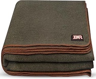 Ever Ready First Aid Military Wool Blanket - Warm, Washable, Perfect for Outdoors, Camping, Picnics,