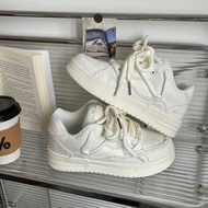 Ins White Shoes Couple Shoes Student Shoes Casual Campus Niche All-Match Bread Shoes Skateboard Shoe