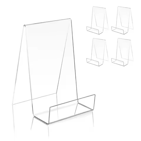 Book Display Stand Transparent Acrylic Book Handle Desktop Bookshelf Vertical Book Transparent Displ