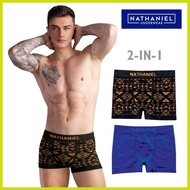 ▐ ← ♠ ∣ NATHANIEL BOXER BRIEF  FOR MEN NYLON SPANDEX |  COTTON FABRIC MATERIAL 100% Original