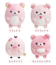【懶熊部屋】Rilakkuma 日本正版 拉拉熊 懶懶熊 白熊 小雞 蜜茶熊 圓滾系列 限定 櫻花 S號 娃娃