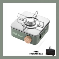 ISSI Diary เตากลางแจ้งแคมป์ปิ้งขนาดเล็ก2800W ตัวจุดอิเล็กทรอนิคป้องกันแรงดันเกินพกพาได้แคมป์ปิ้งปิกน