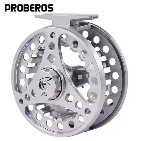 PROBEROS Fly Fishing Wheel 3/4-5/6-7/8 WT Fly Fishing Reel Aluminum Fly Reel CNC Machine Cut Large A