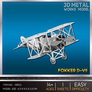 3d Metal Model Fokker D.VII D11103 The Product Is A Sheet That Must Be Connected By Itself.