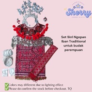 Set Costume Ngepan Iban untuk Budak Umur 3 hingga 10 tahun