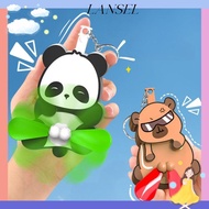 LA Upgrade Egg Cat Keychain, Double-leaf Egg Fan Keychain Cartoon Keychain, Bag Accessories Capybara