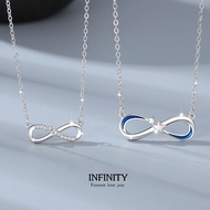 s925 Infinity Couples Necklace สร้อยคอคู่รักเงินแท้ อินฟินิตี้ สัญลักษณ์รักไม่มีที่สิ้นสุด ใส่สบาย เ