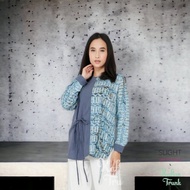 Atasan Blouse Dual Batik Biru