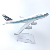 16CM Alloy Airplane Model Hong Kong Cathay Pacific 747 Airline Gift Pattern Sales Airplane