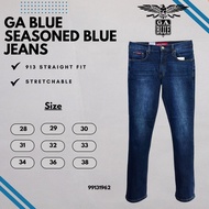 <New Arrival>  GA Blue Men's Straight Fit Stretchable Seasoned Blue Jeans 99131962