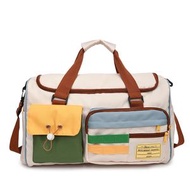 全城熱賣 - 撞色休閒運動健身包 輕便行李包 斜挎包 旅遊短途大容量 幹濕分離 瑜伽健身包 高級感 手提旅行包