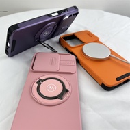 Slide Camera Protection Ring Magnetic Stand Case For Motorola Moto G Stylus GPlay GPower G 5G 2025 2