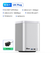 ORICO Tủ ổ cứng mở rộng 8 trong 1 8TB SSD + 24TB ổ HDD lưu trữ để lưu trữ máy tính để bàn Mini M4